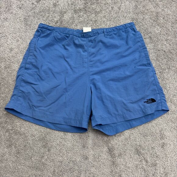The North Face Vintage Y2K Board Shorts swim Trunks Mens Large Blue Nylon 5" - Picture 1 of 13